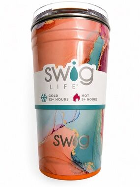NEW Swig Life 24 oz Insulated Tumbler Marble Stainless Steel